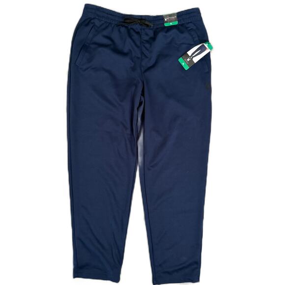 Spyder Active Men's Elastic Waistband Zippered Pockets Tapered Pants - Navy XL - Picture 2 of 8